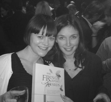 Leah and Katy accept their award for best drama